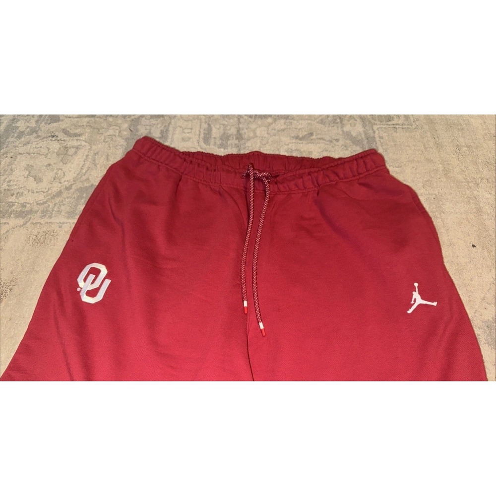 Nike Air Jordan Sweatpants Mens Sz 3XL Crimson Joggers Pants OU Sooners Oklahoma - Picture 2 of 6